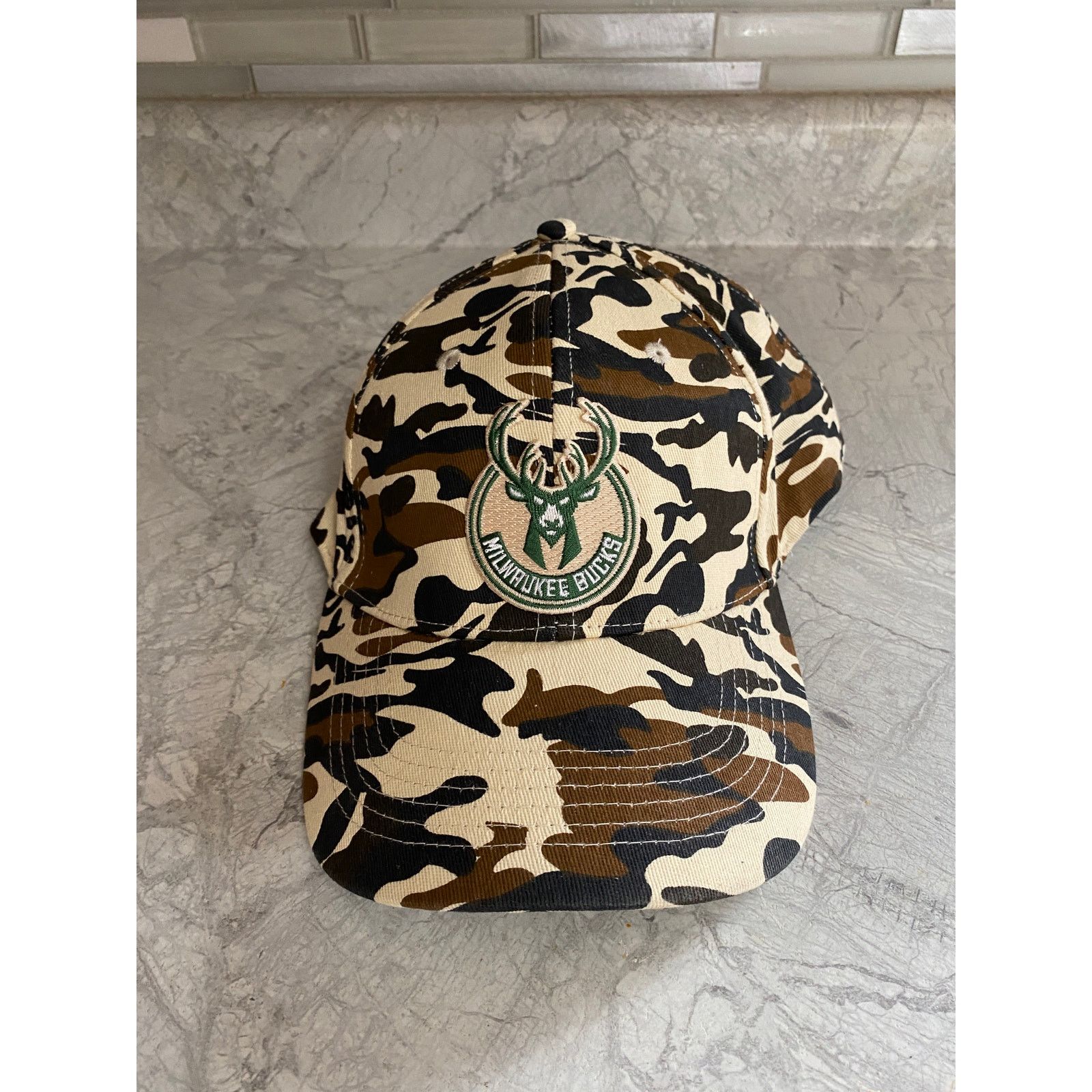 NBA Milwaukee Bucks Camo NBA Basketball Strapback Hat Size ONE SIZE - 2 Thumbnail