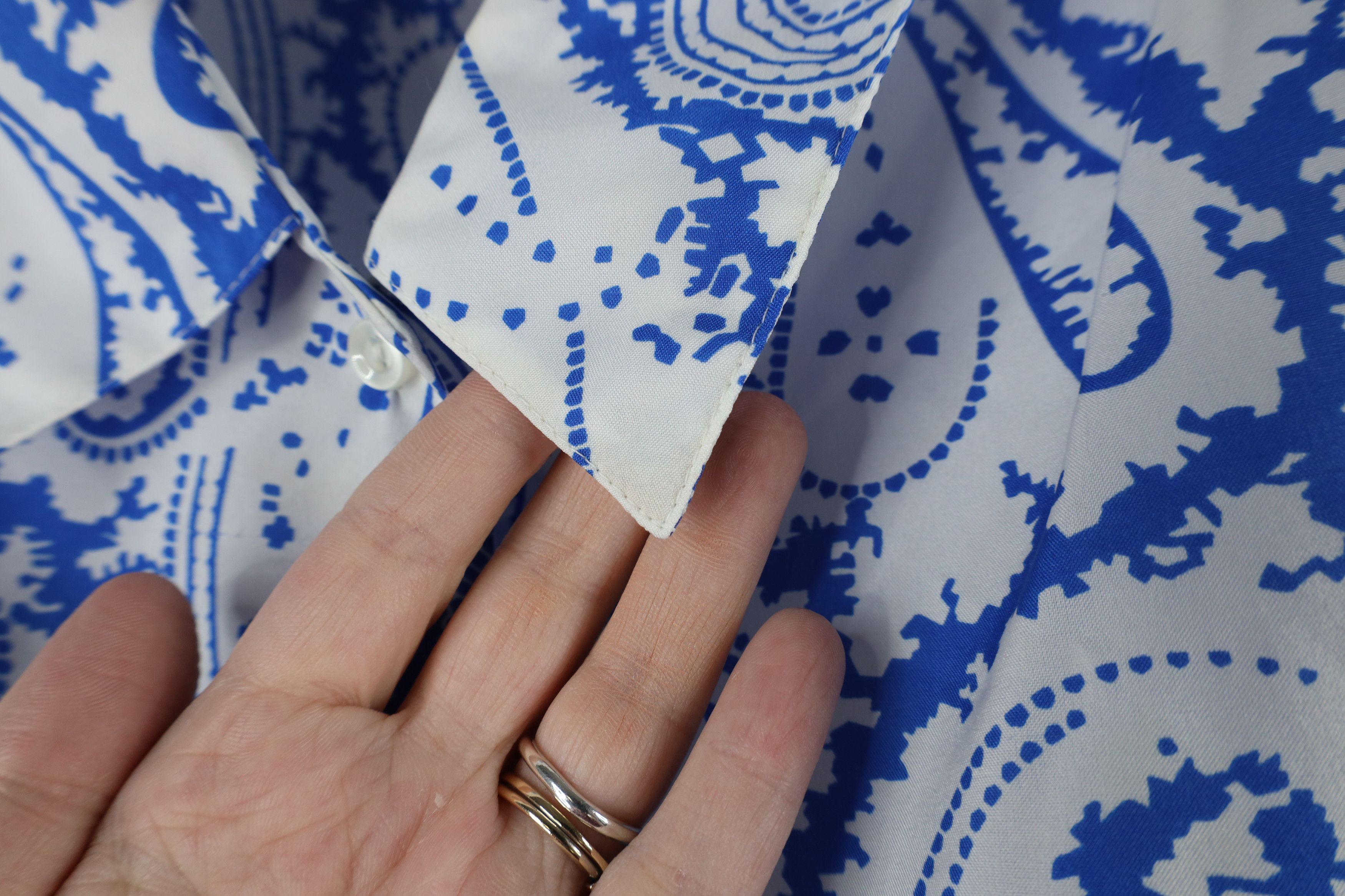 Vintage Vintage 90s Streetwear Collared Button Shirt Blue USA Size XXL / US 16-18 / IT 52-54 - 4 Thumbnail