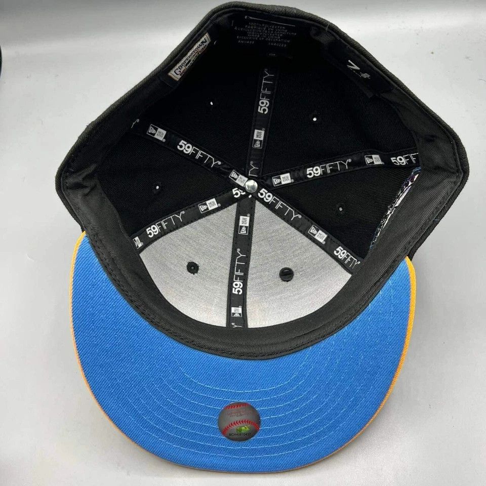 New Era Los Angeles LA Dodgers Hat Men 7 5/8 Frozen Orange Fitted Size ONE SIZE - 2 Thumbnail