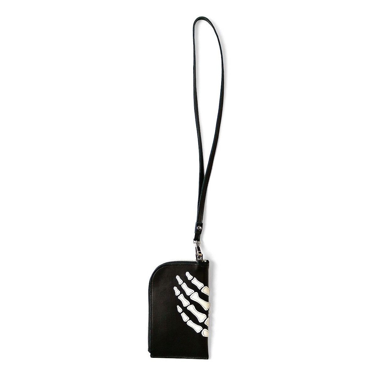 Kapital Kapital Leather Thumbs Up Bone Hand Zip Neck wallet Bag Size ONE SIZE - 3 Thumbnail