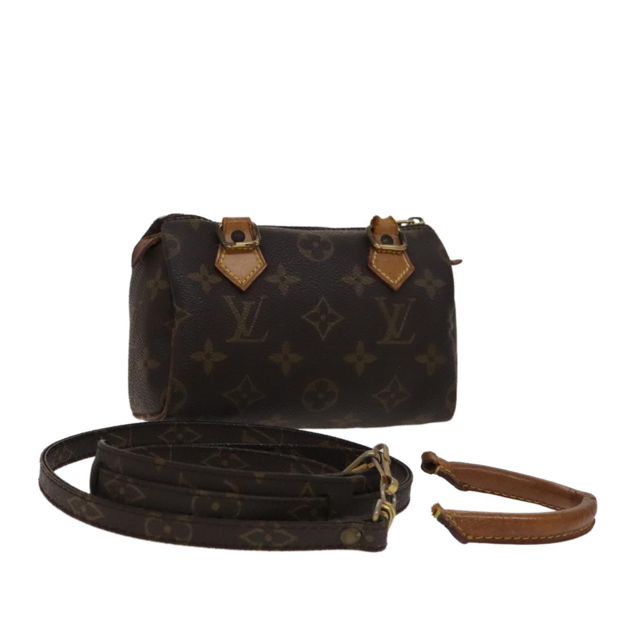 Louis Vuitton Monogram Mini Speedy Hand Bag M41534 in Brown, Women's
