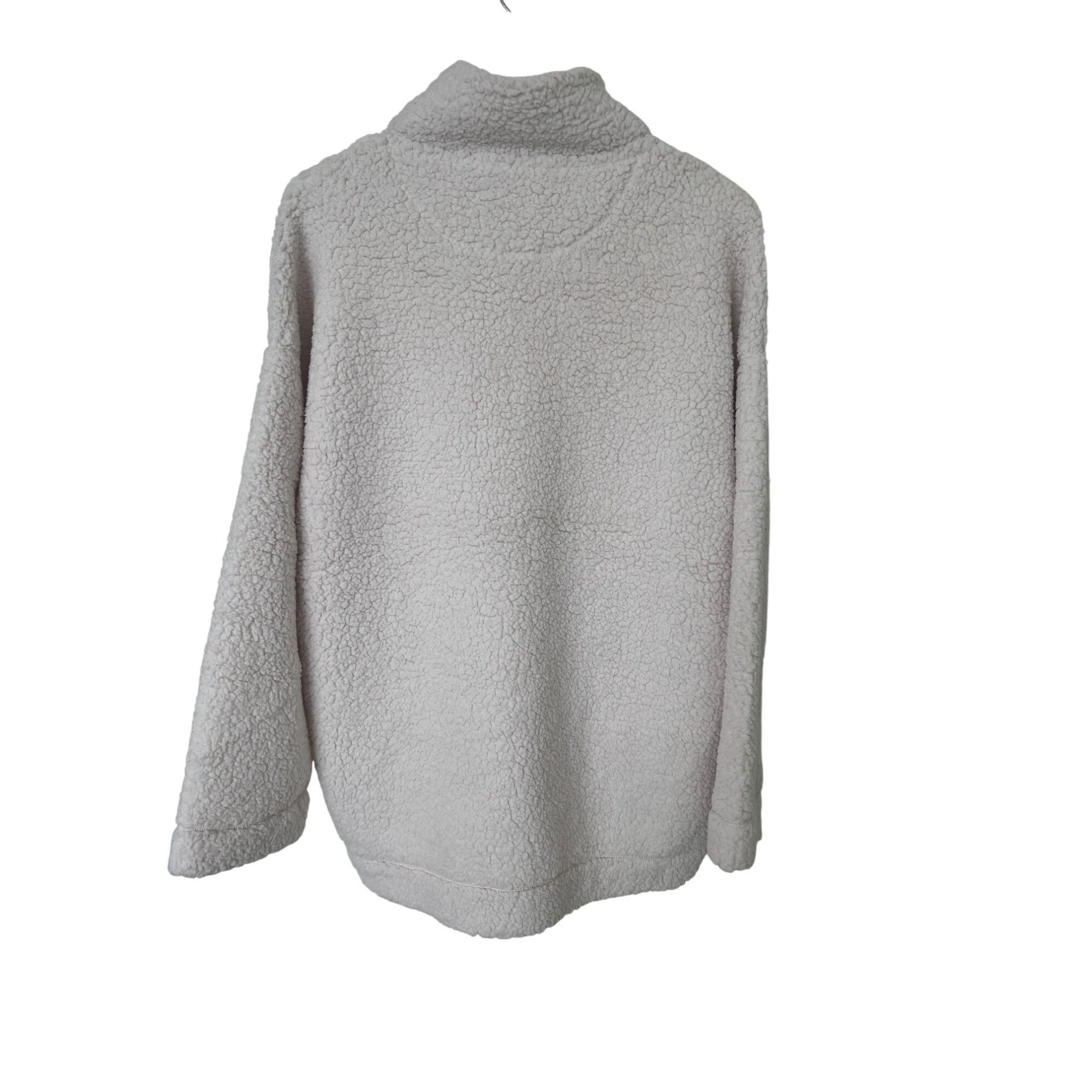 Other Aerie Ivory Sherpa Oversized Sweater Super Soft Cozy Size M / US 6-8 / IT 42-44 - 4 Thumbnail
