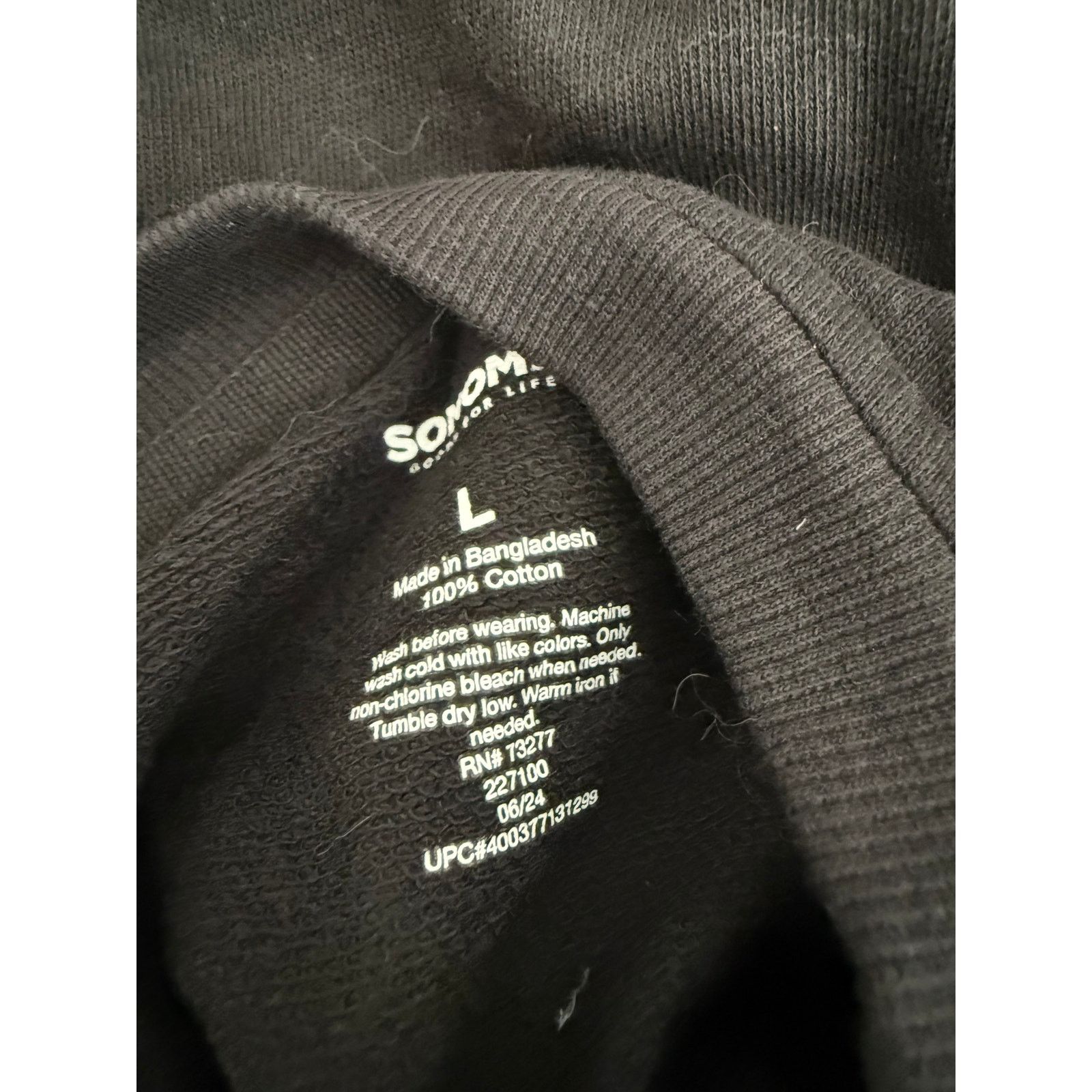 Sonoma Sonoma Black Dolman Sleeve Crop Relaxed Shirt Women L - D010 Size L / US 10 / IT 46 - 6 Thumbnail