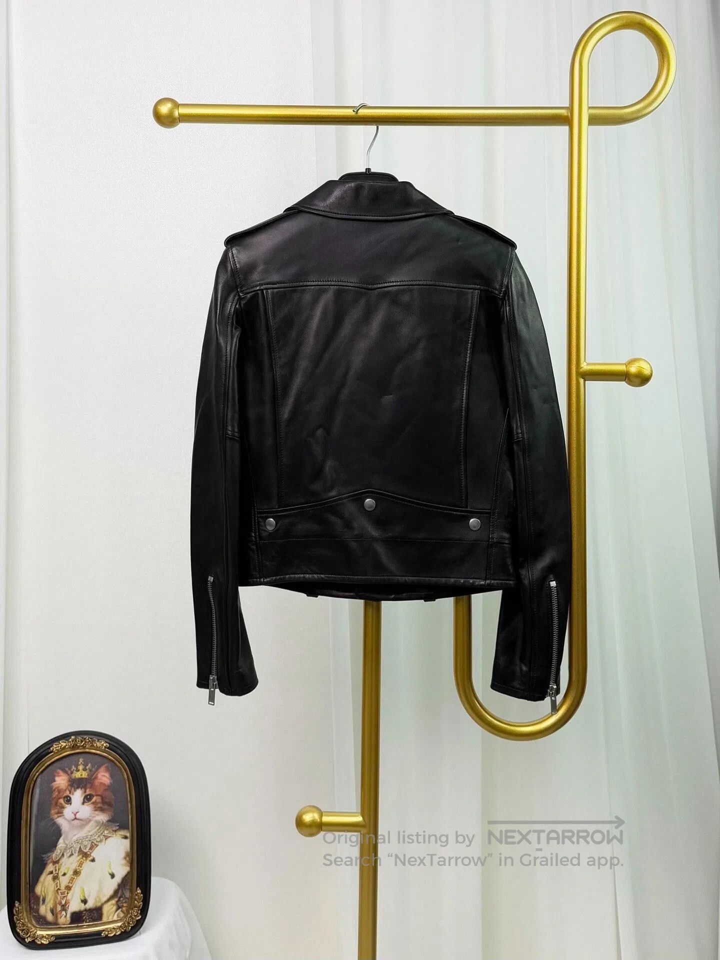Yves Saint Laurent YSL Motorcycle Sheepskin Leather Jacket. Size XS / US 0-2 / IT 36-38 - 2 Thumbnail