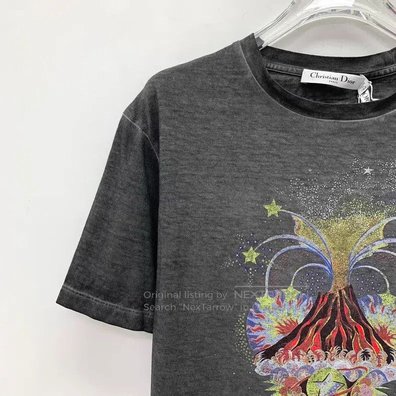 Dior Dior Black and gray volcano pattern printed cotton round-n Size M / US 6-8 / IT 42-44 - 3 Thumbnail