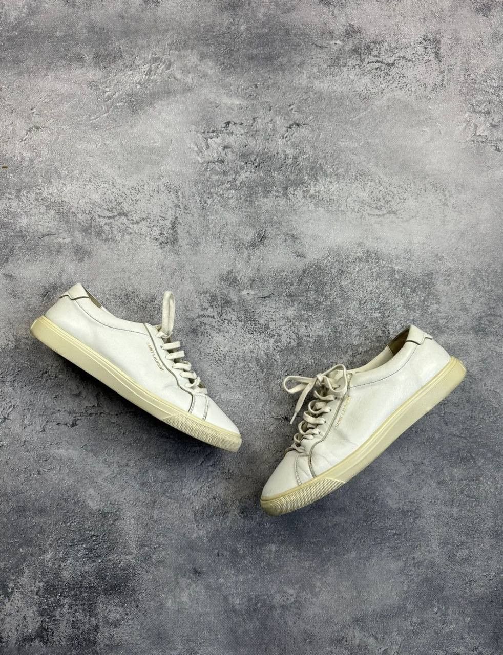 Saint Laurent Paris Saint Laurent White Leather Sneakers Luxury Size US 6 / EU 39 - 9 Thumbnail
