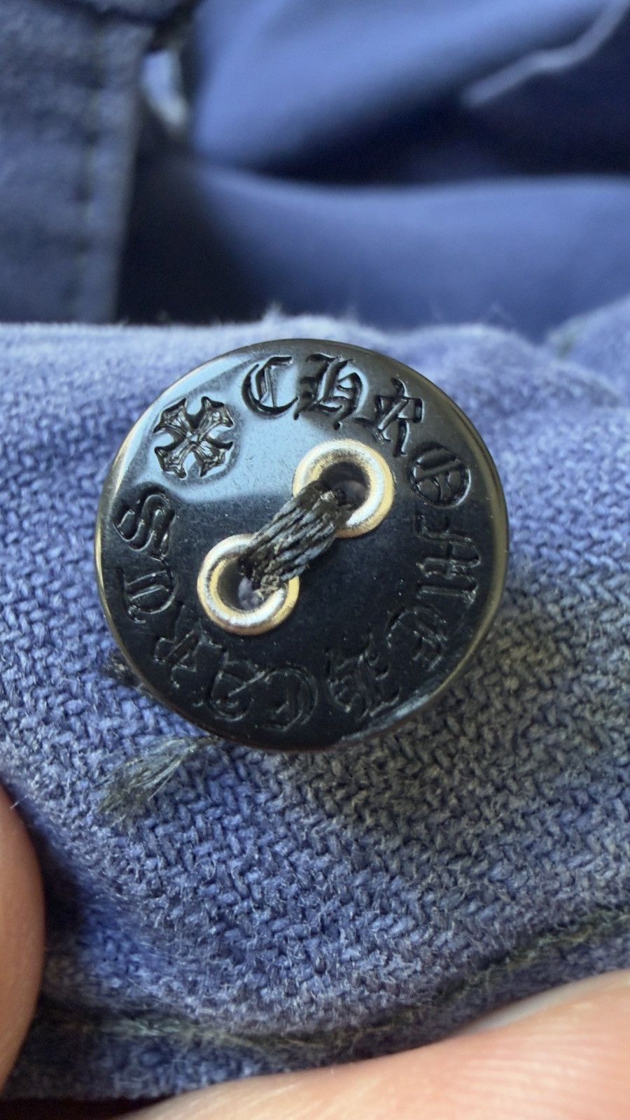 Chrome Hearts RARE!ChromeHearts Blue Cross Patch Vintage French Work Pants Size US 36 / EU 52 - 6 Thumbnail