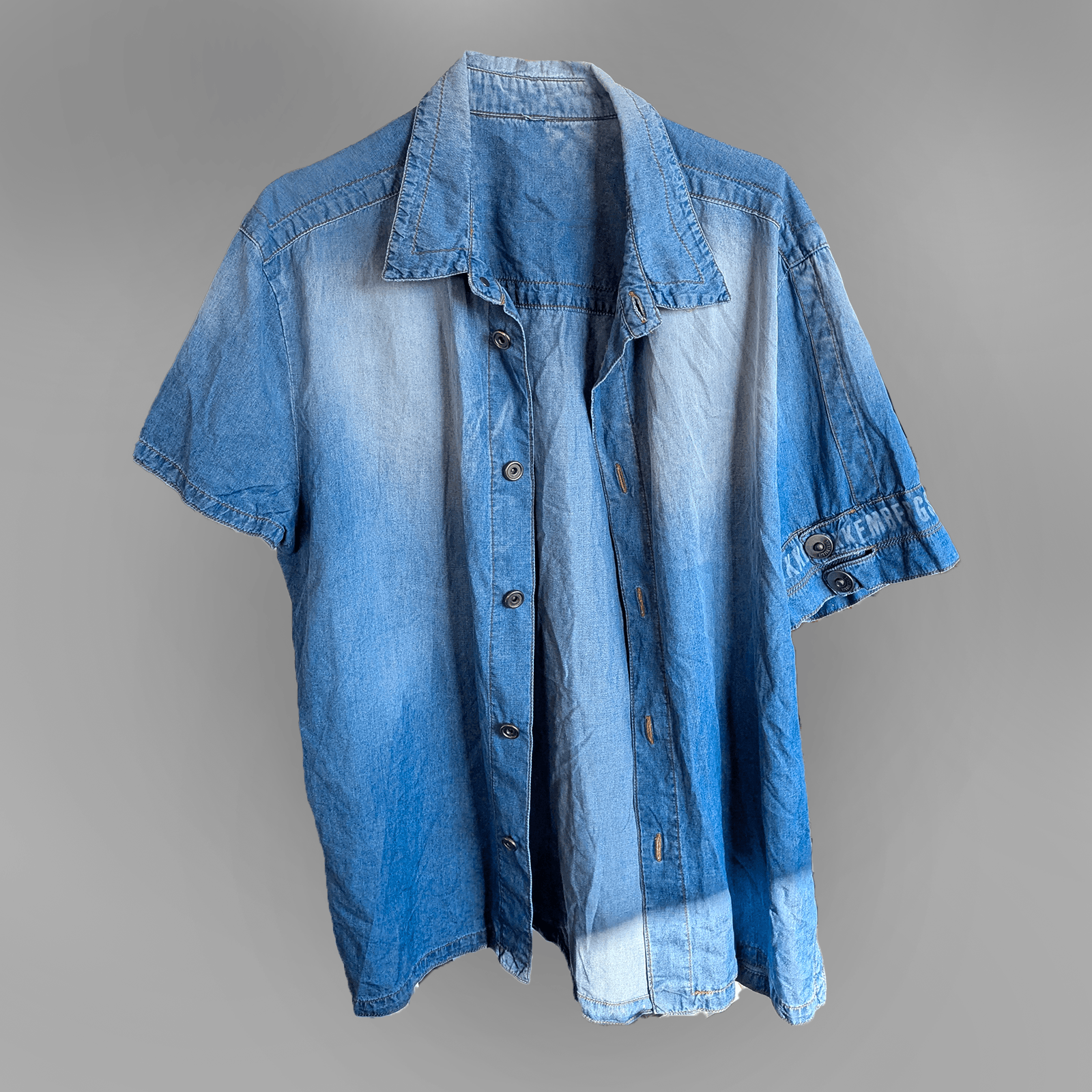 Dirk Bikkembergs Dirk Dirk Bikkembergs Asymmetric Button Up Denim Blue Shirt Size US M / EU 48-50 / 2 - 3 Thumbnail