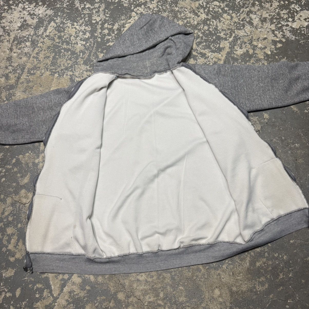 Vintage Vintage Grey Waffle Insulated Thermal Zip Hoodie Sweatshirt Size US M / EU 48-50 / 2 - 10 Thumbnail