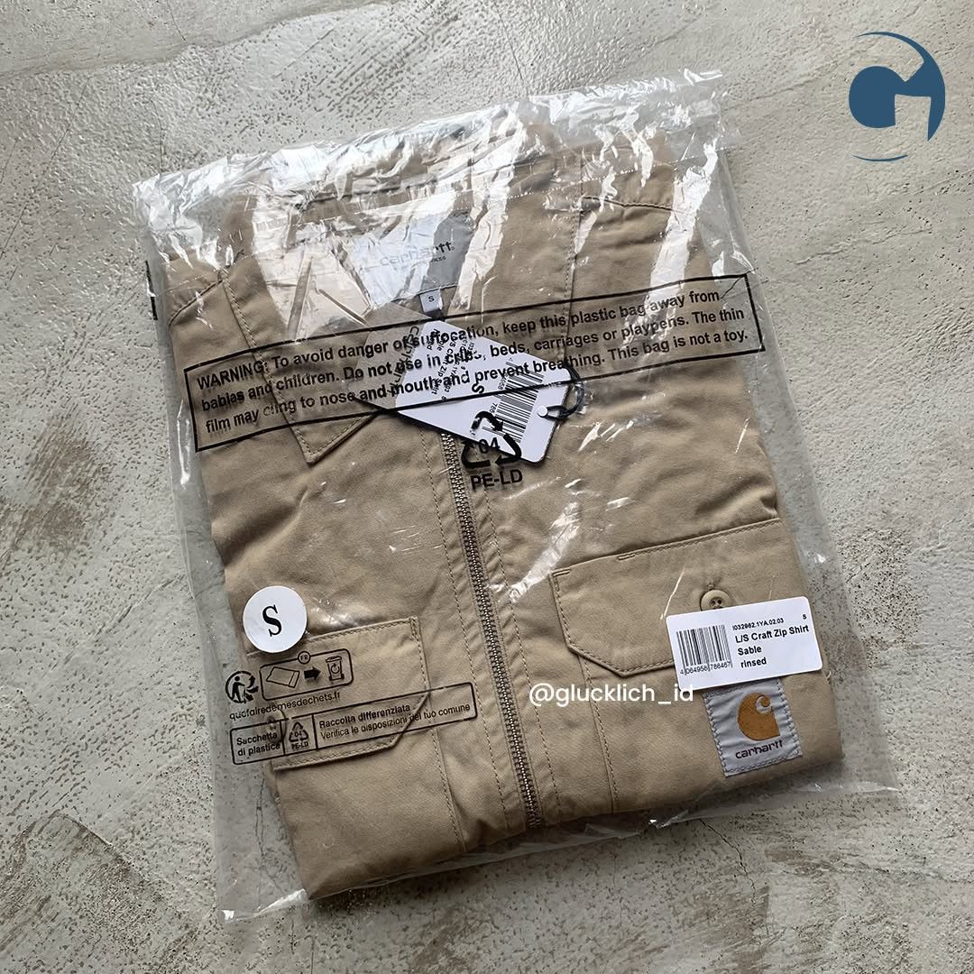 Carhartt Wip Carhartt WIP, L/S Craft Zip Sable Rinsed Size US S / EU 44-46 / 1 - 6 Thumbnail