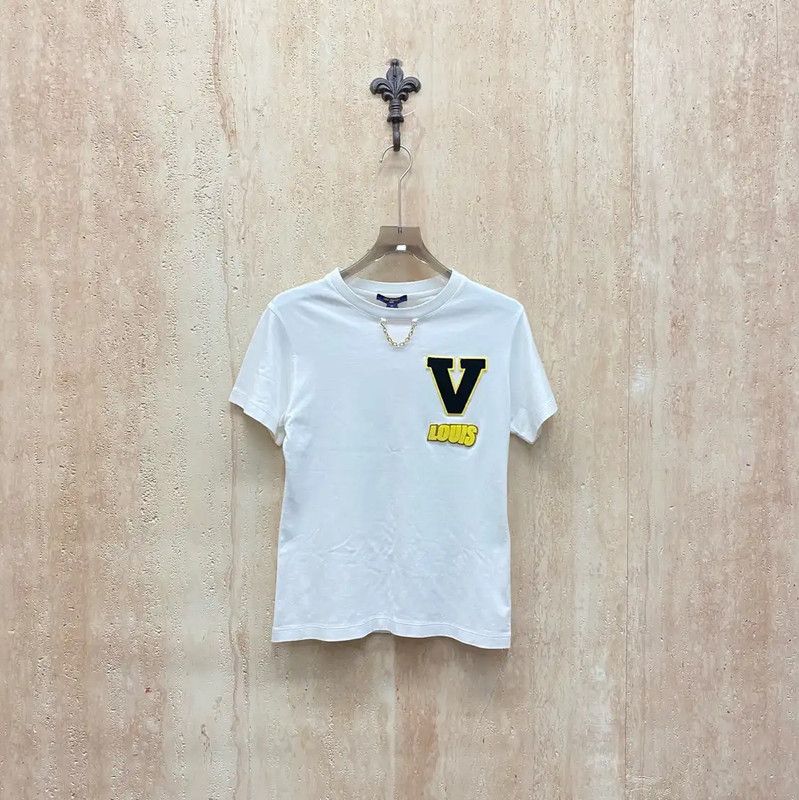 Louis Vuitton Louis Vuitton Women's Cotton T-Shirt in White 0089 Size M / US 6-8 / IT 42-44 - 1 Thumbnail