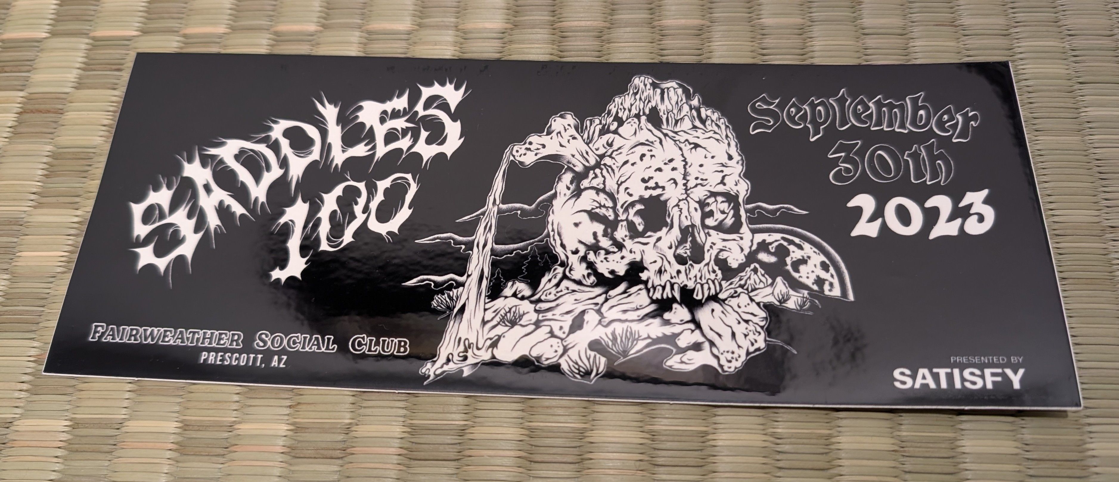 Satisfy EXTREMELY RARE Satisfy x Saddles 100 2023 Sticker (7.75x3") Size ONE SIZE - 1 Thumbnail