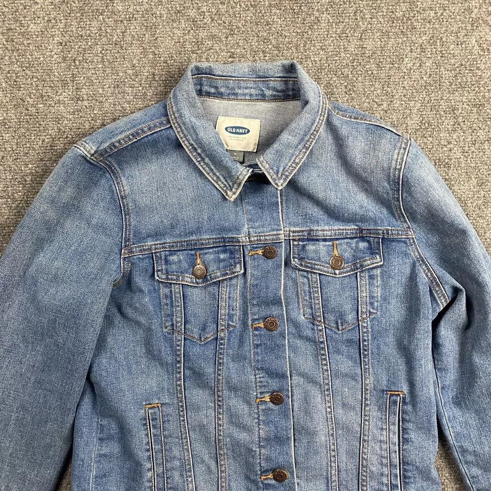 Old Navy Old Navy Denim Jacket Women's Medium Trucker Front Pockets Size M / US 6-8 / IT 42-44 - 2 Thumbnail