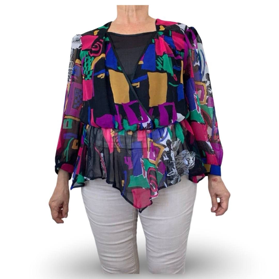 Vintage Vintage coloured blouses #121 Size L / US 10 / IT 46 - 4 Thumbnail