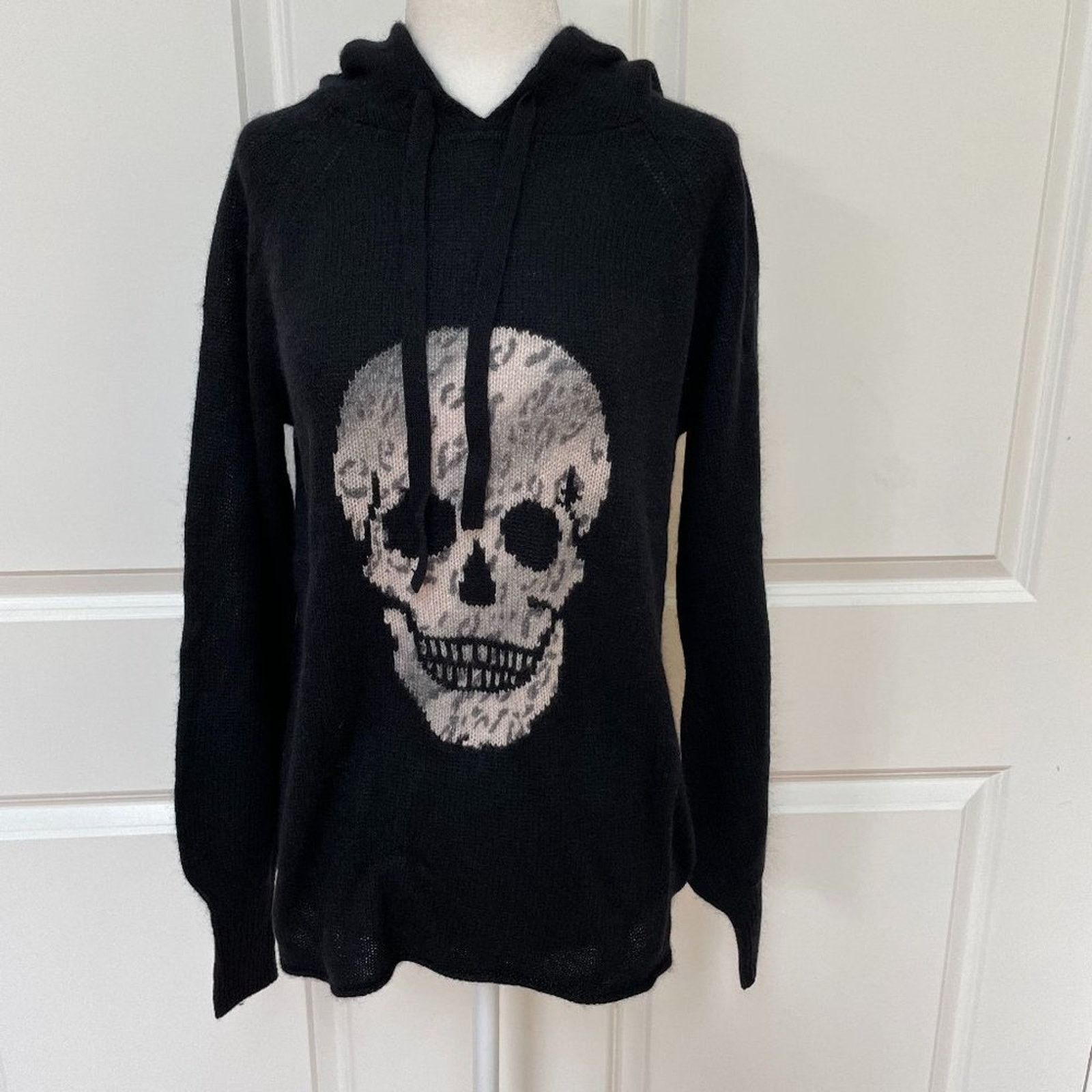 360Cashmere Celina Skull Cashmere Hooded Sweater from 360 CASHMERE Size S / US 4 / IT 40 - 3 Thumbnail