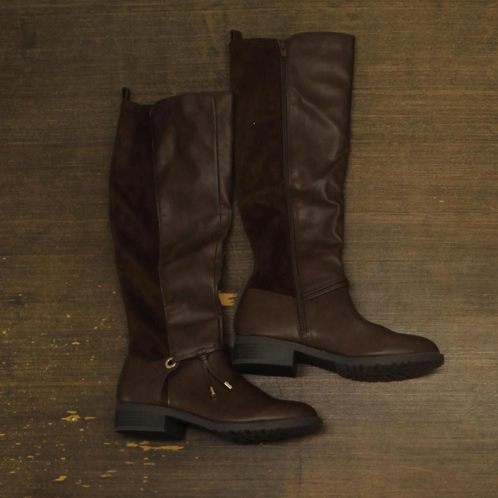 Style & Co Style & Co. Knee-high Riding Boots Mocha Smooth Brown 8.5m Size US 8.5 / IT 38.5 - 1 Thumbnail