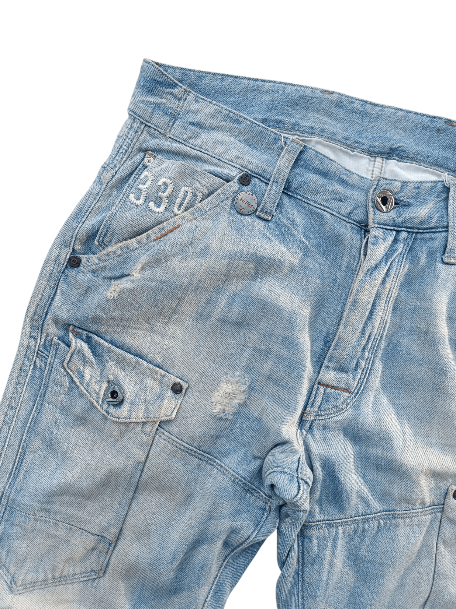 G-Star RARE 🔥 G Star Raw Denim 6 Pocket Distressed Denim E219 Size US 34 / EU 50 - 11 Thumbnail