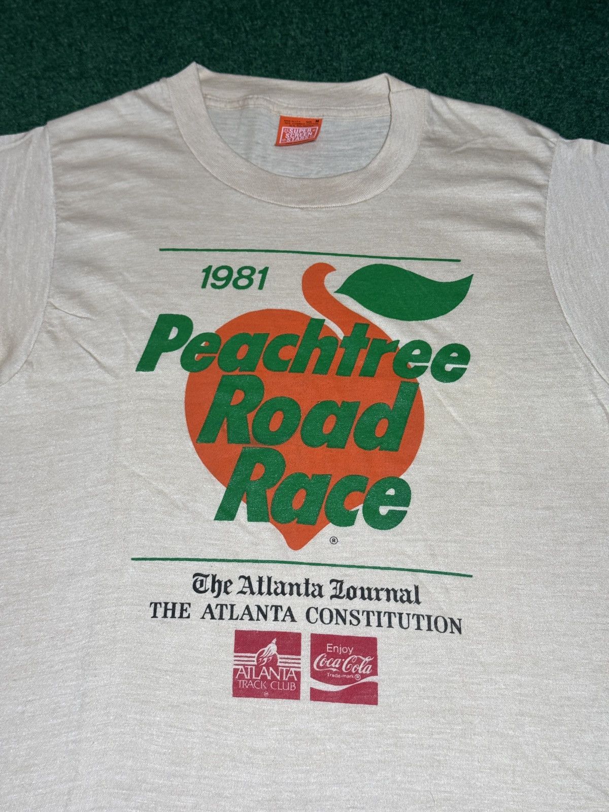Vintage Atlanta Track Club Peach Tree Road Race 80s 17x28 T Shirt Size US M / EU 48-50 / 2 - 2 Thumbnail