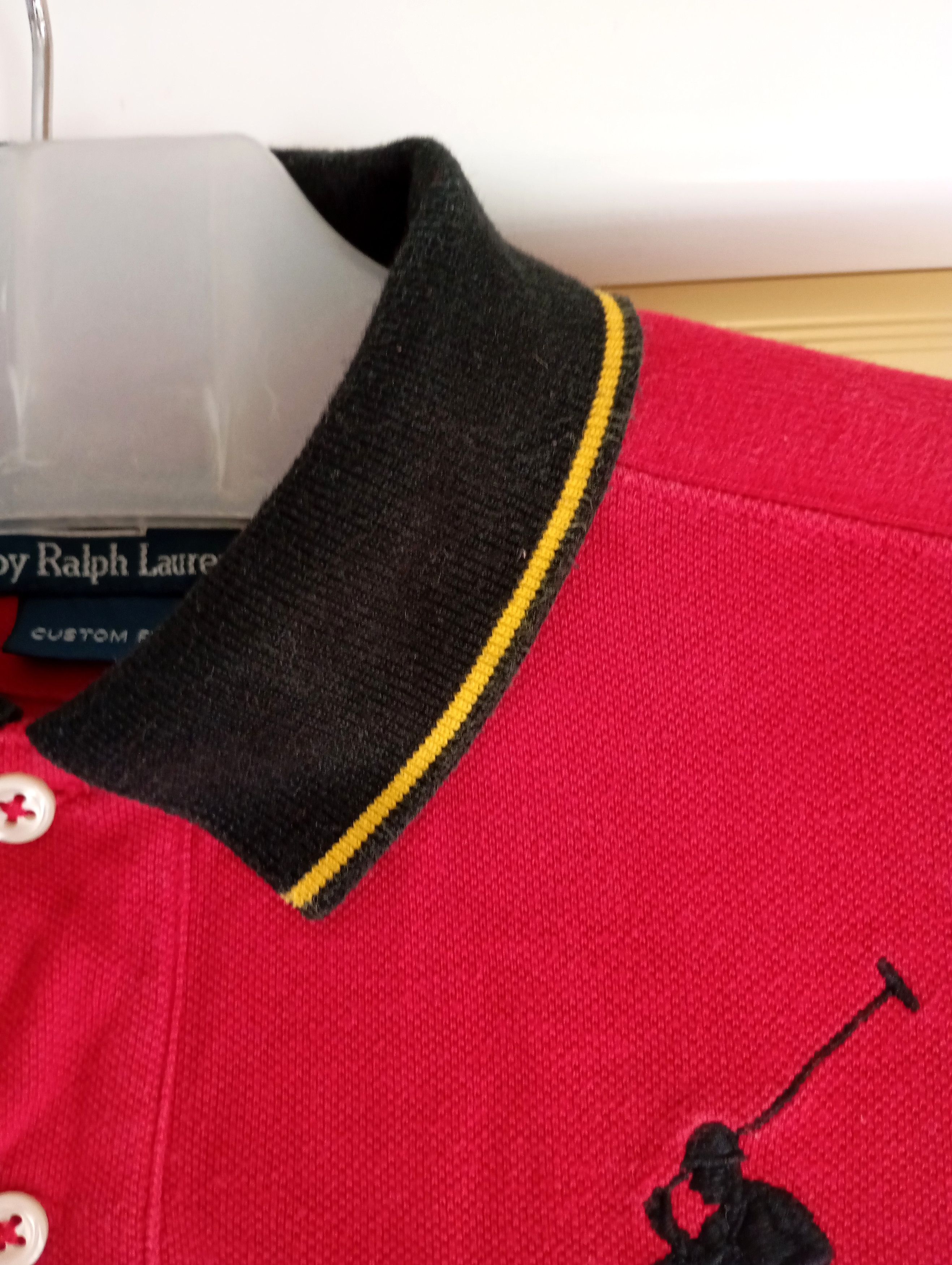 Polo Ralph Lauren 90s Vintage SPAIN #10 Rugby POLO Ralph Lauren Tshirt Size US M / EU 48-50 / 2 - 10 Thumbnail