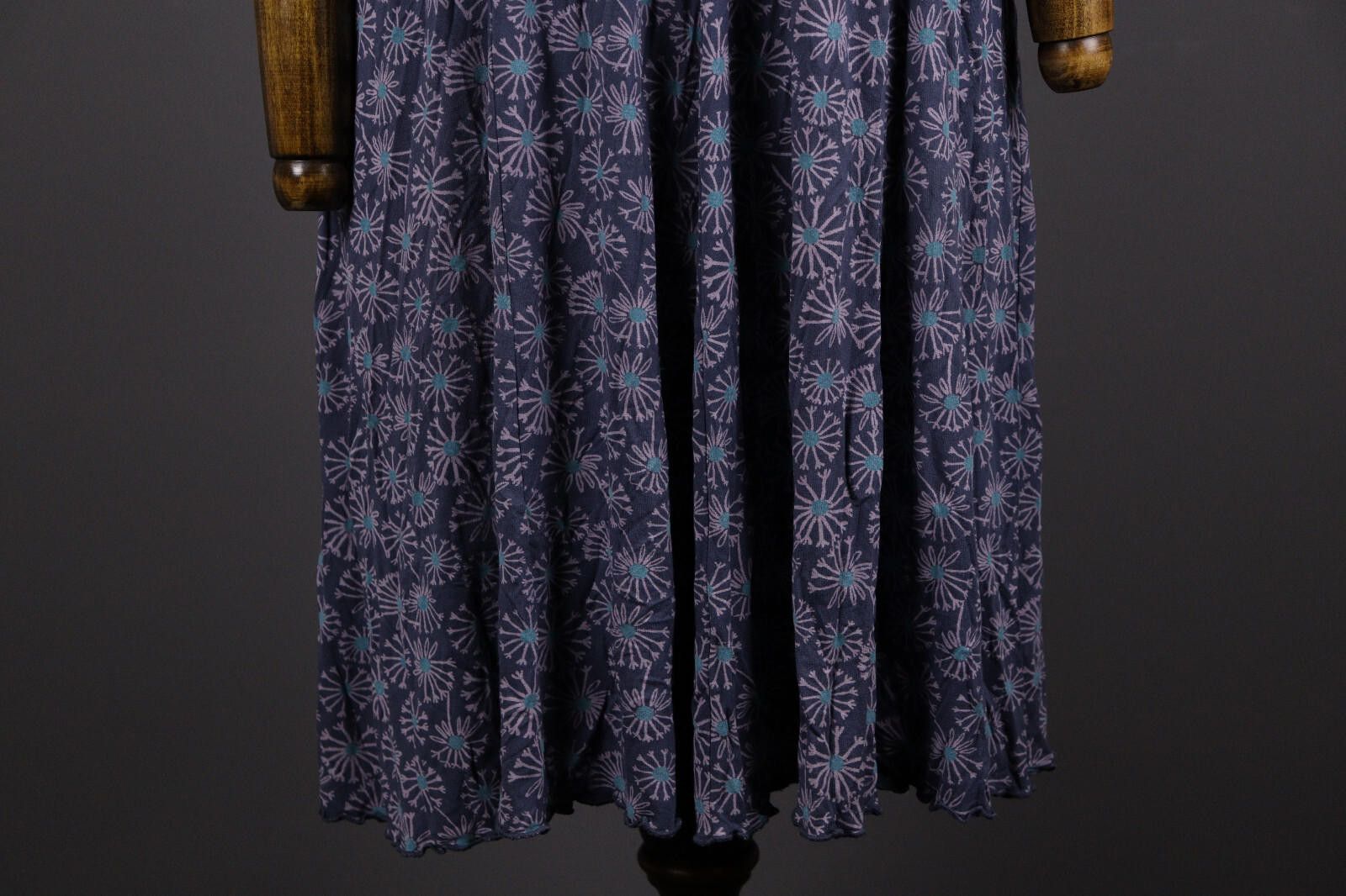 Designer Deerberg Blue Floral Relaxed Summer A-Line Dress Size L Size L / US 10 / IT 46 - 9 Thumbnail
