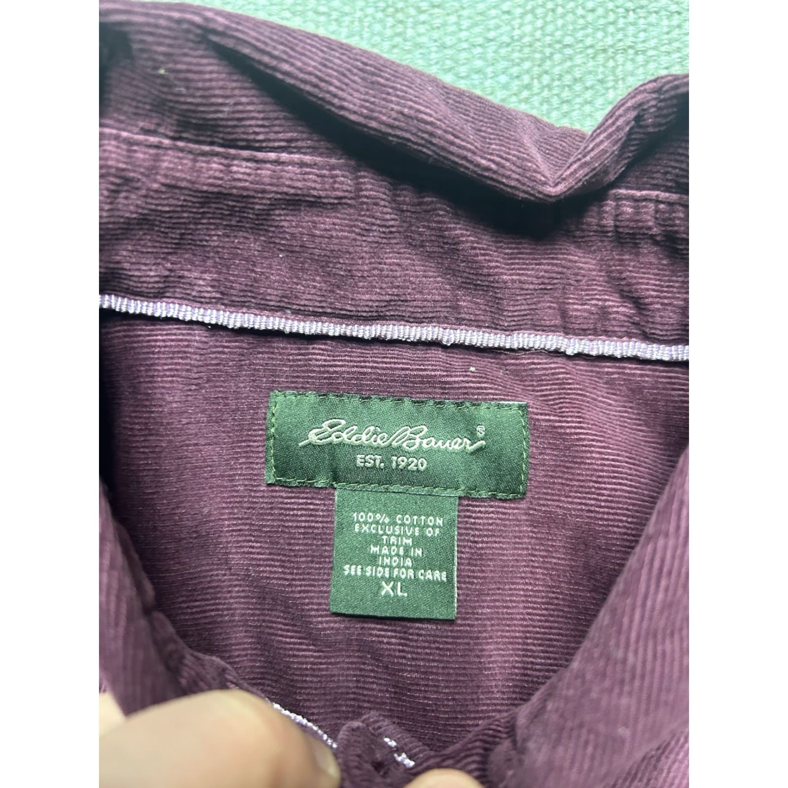 Eddie Bauer VINTAGE Eddie Bauer long sleeve button shirt corduroy maroon burgundy red Women XL Size XL / US 12-14 / IT 48-50 - 4 Thumbnail