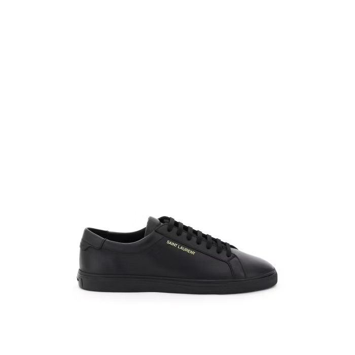 image of Saint Laurent Paris O1S22I1N0524 Smooth Leather Sneakers In Black, Men's (Size 7)