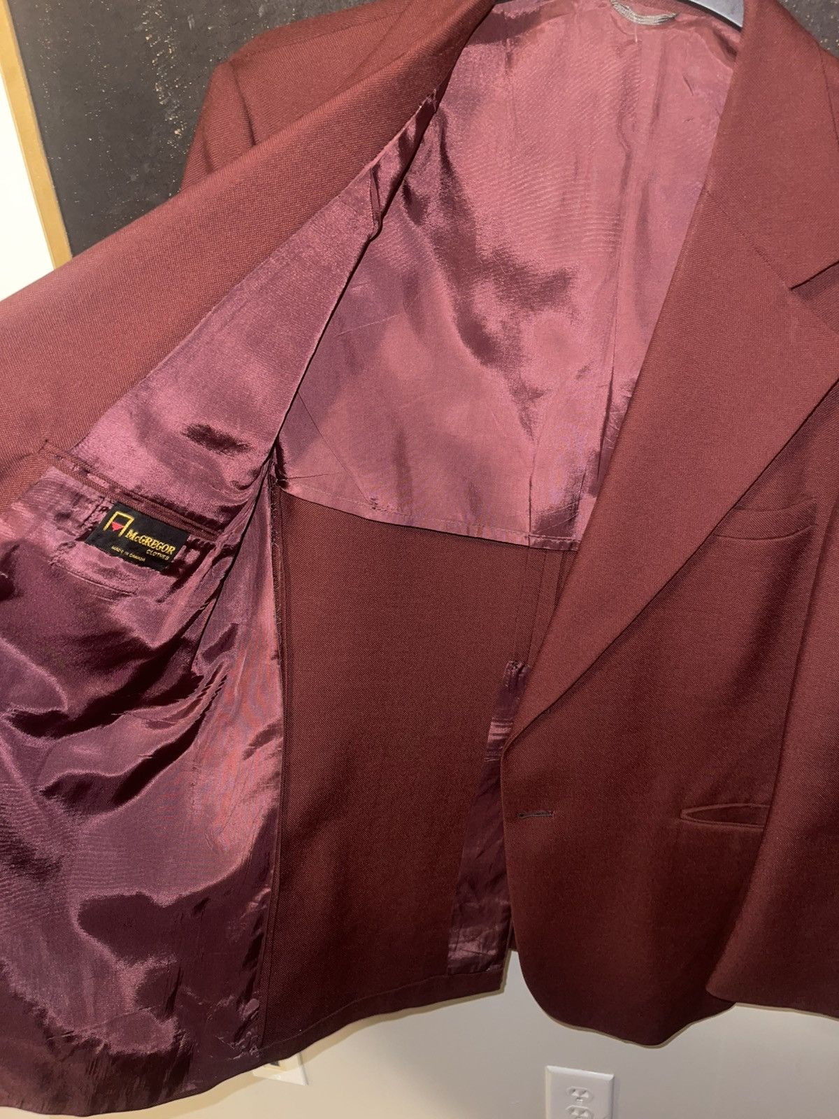 McGregor Vintage 1970s McGregor Union-Made Wool Blazer Made in Canada Size 40L - 4 Thumbnail