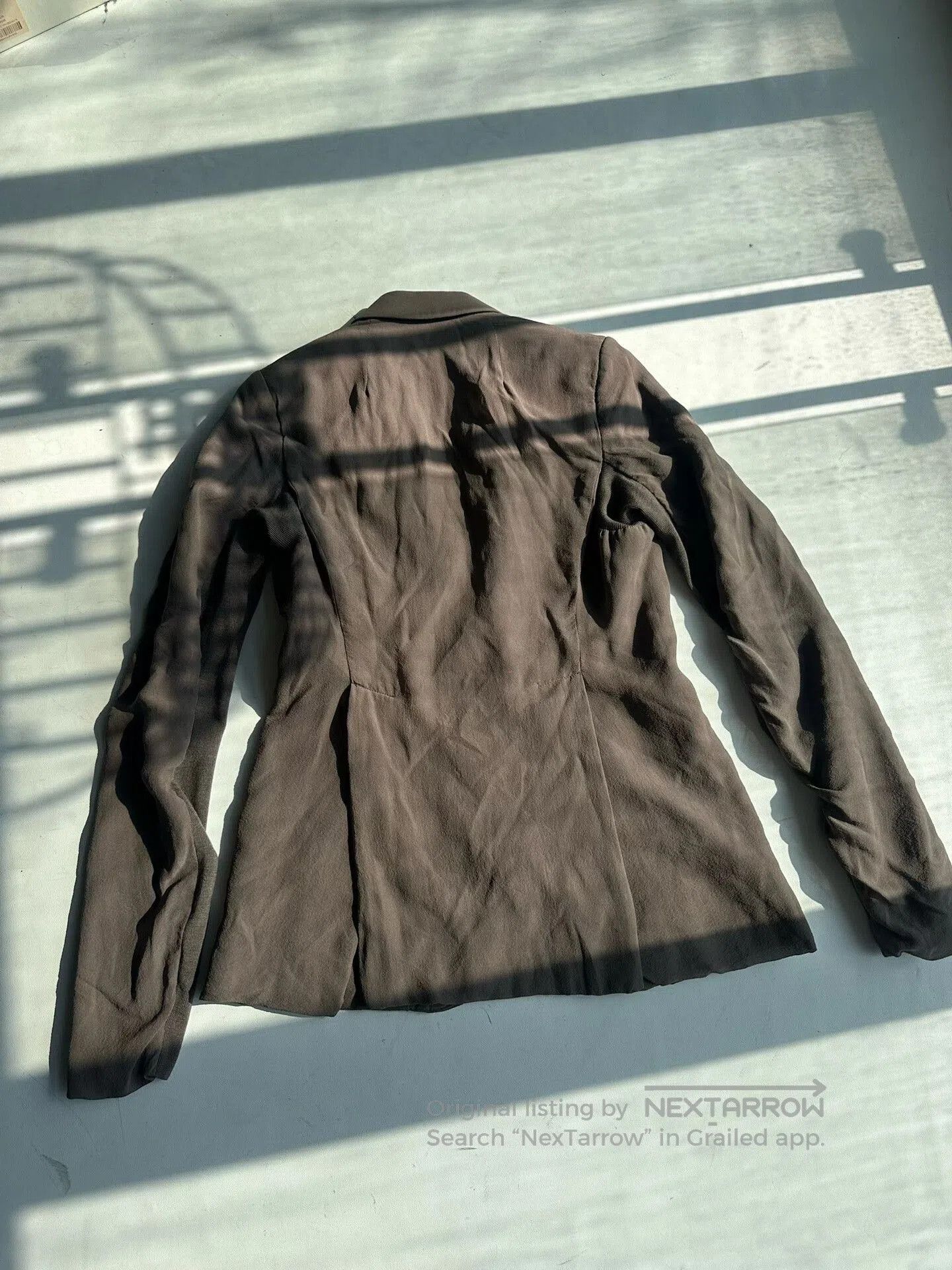 Rick Owens Rick Owens Pleated Satin Blazer Jacket. Size US XS / EU 42 / 0 - 2 Thumbnail