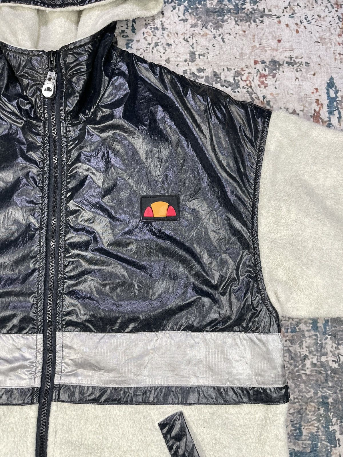 Ellesse Vintage Ellesse Reflective Hybrid Fleece Back Spell Out Size US L / EU 52-54 / 3 - 10 Thumbnail