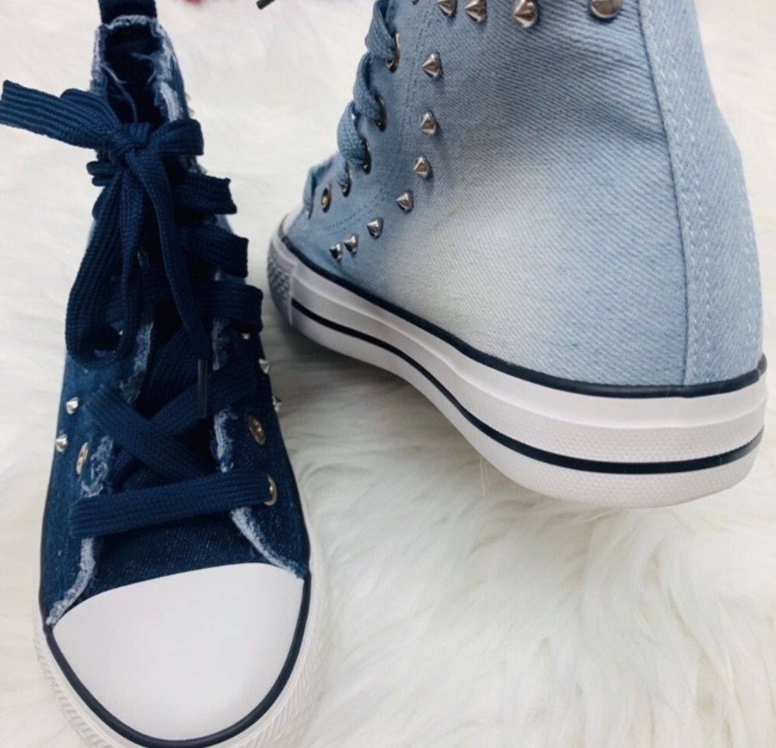 Other DARK DENIM STUDDED HIGH TOPS SNEAKERS Size US 10 / IT 40 - 5 Thumbnail