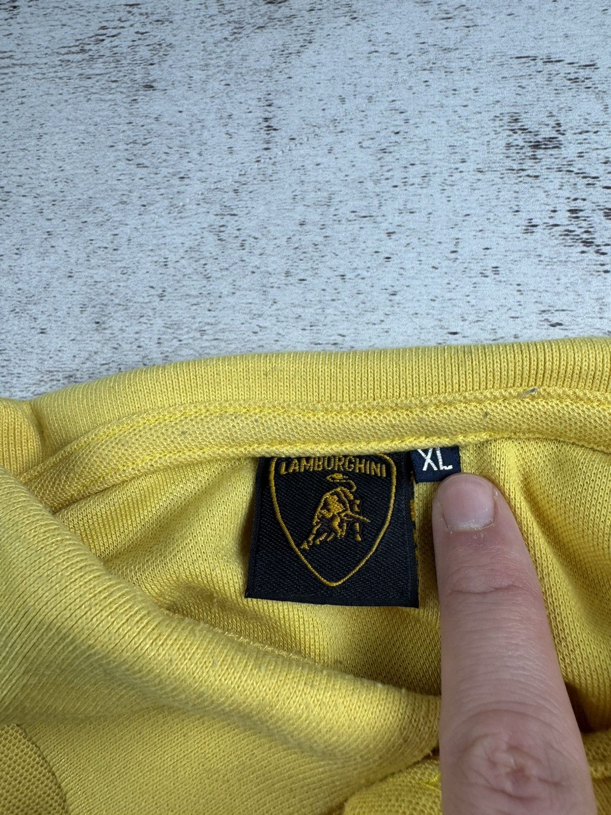Lamborghini Lamborghini Automobili Yellow Vintage Racing Men’s XL Retro Polo T Shirt Tee Size US XL / EU 56 / 4 - 15 Thumbnail