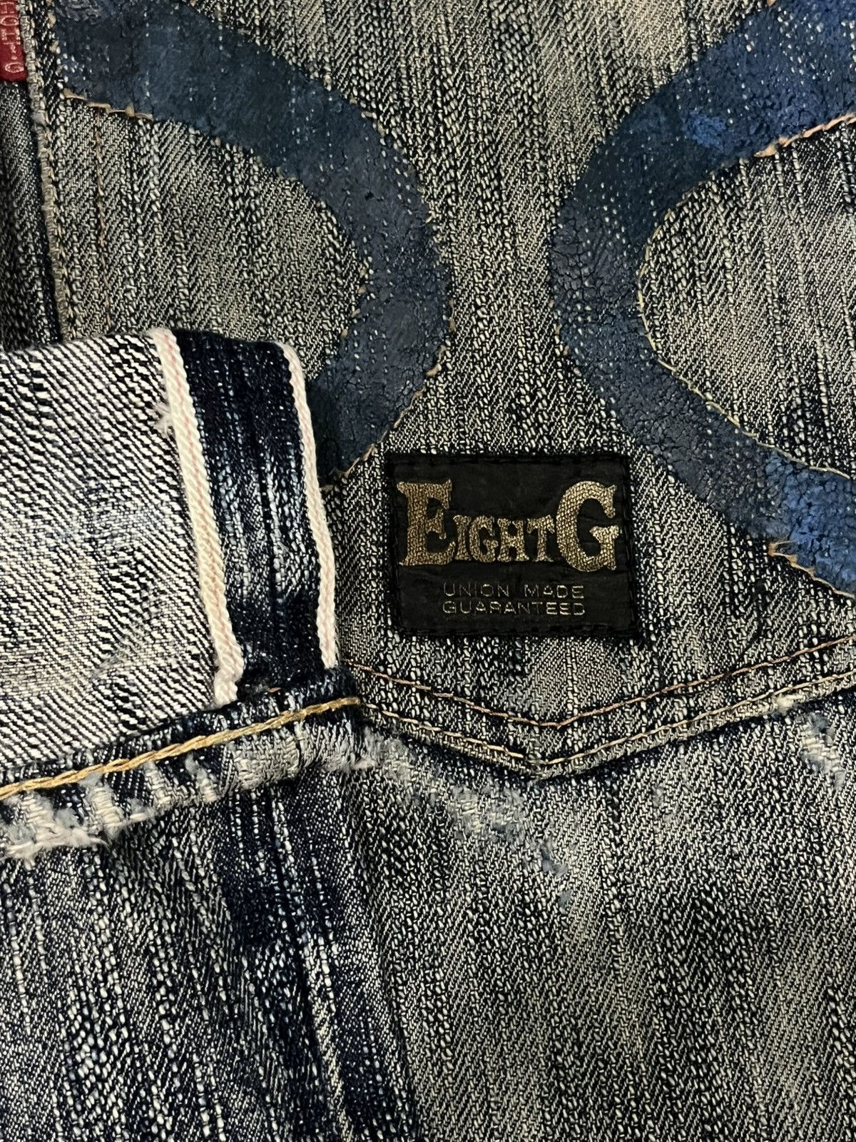 Kapital Vintage 18oz Eight G Union Made Selvedge Distressed Jeans Size US 30 / EU 46 - 14 Thumbnail