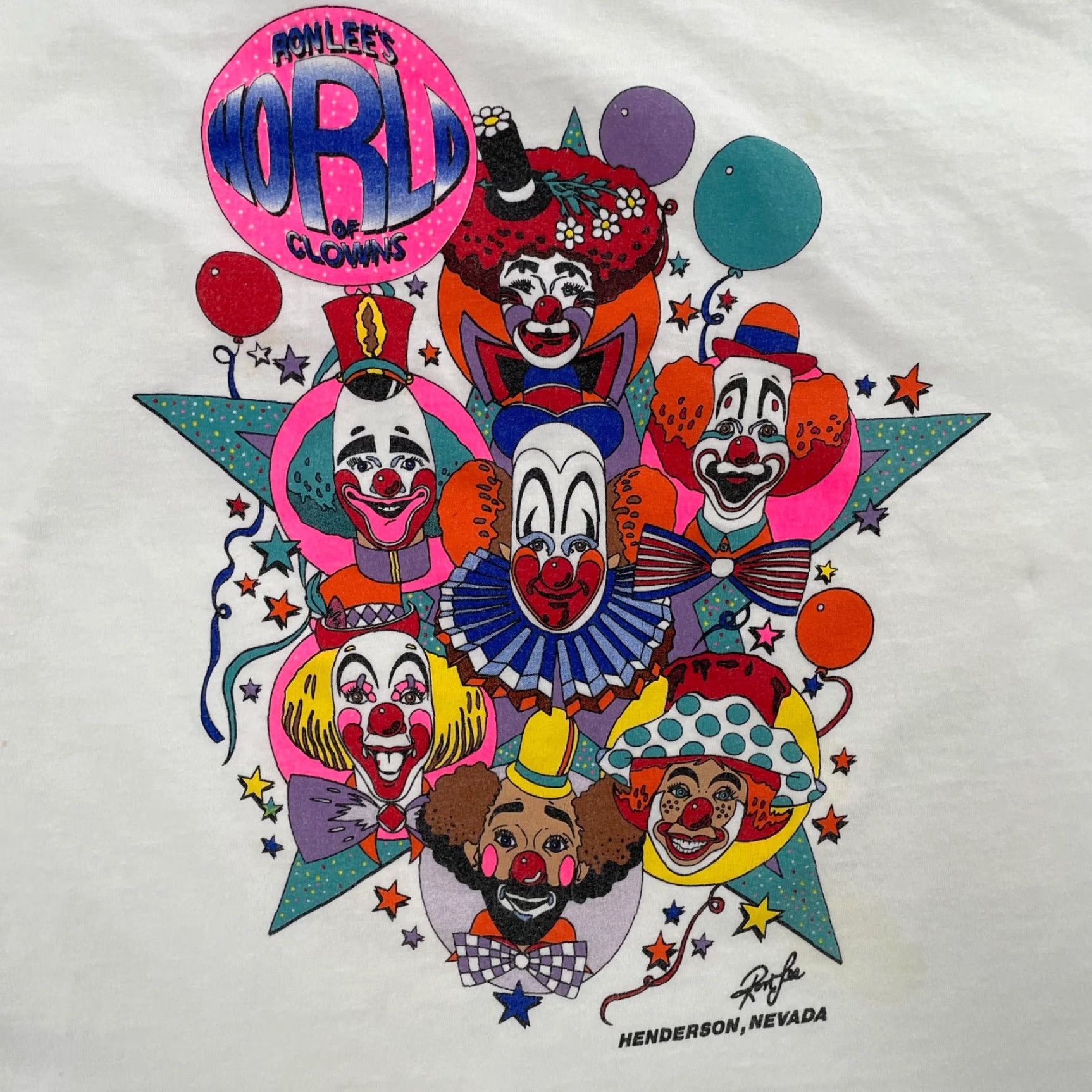 Hanes Vintage Hanes Beefy-T T-Shirt Adult XL White Crew Neck Graphic Clown 90s USA Mens Size US XL / EU 56 / 4 - 4 Thumbnail
