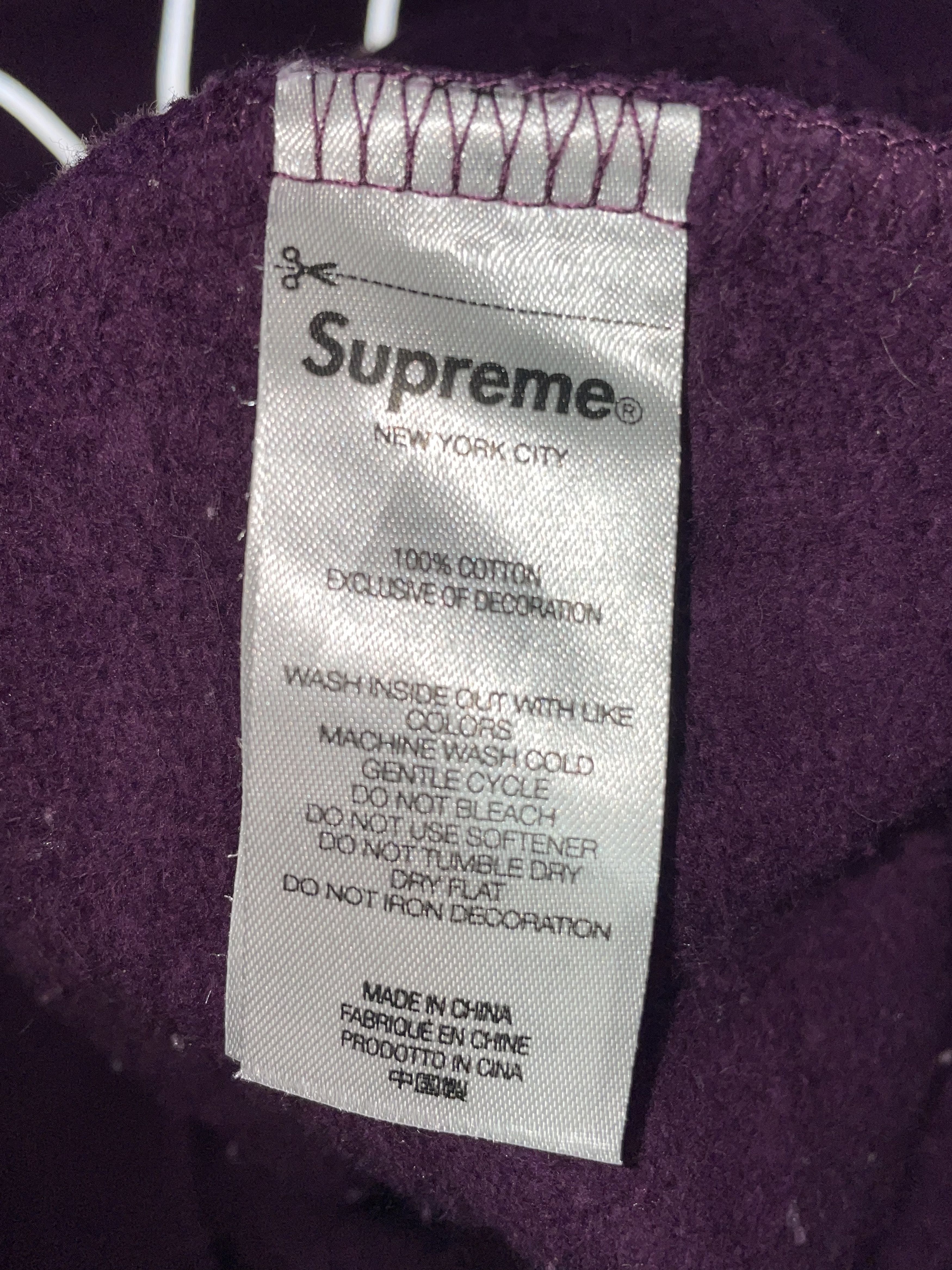 Supreme Supreme Reflective Hooded Sweatshirt Eggplant FW21 Medium Size US M / EU 48-50 / 2 - 7 Thumbnail