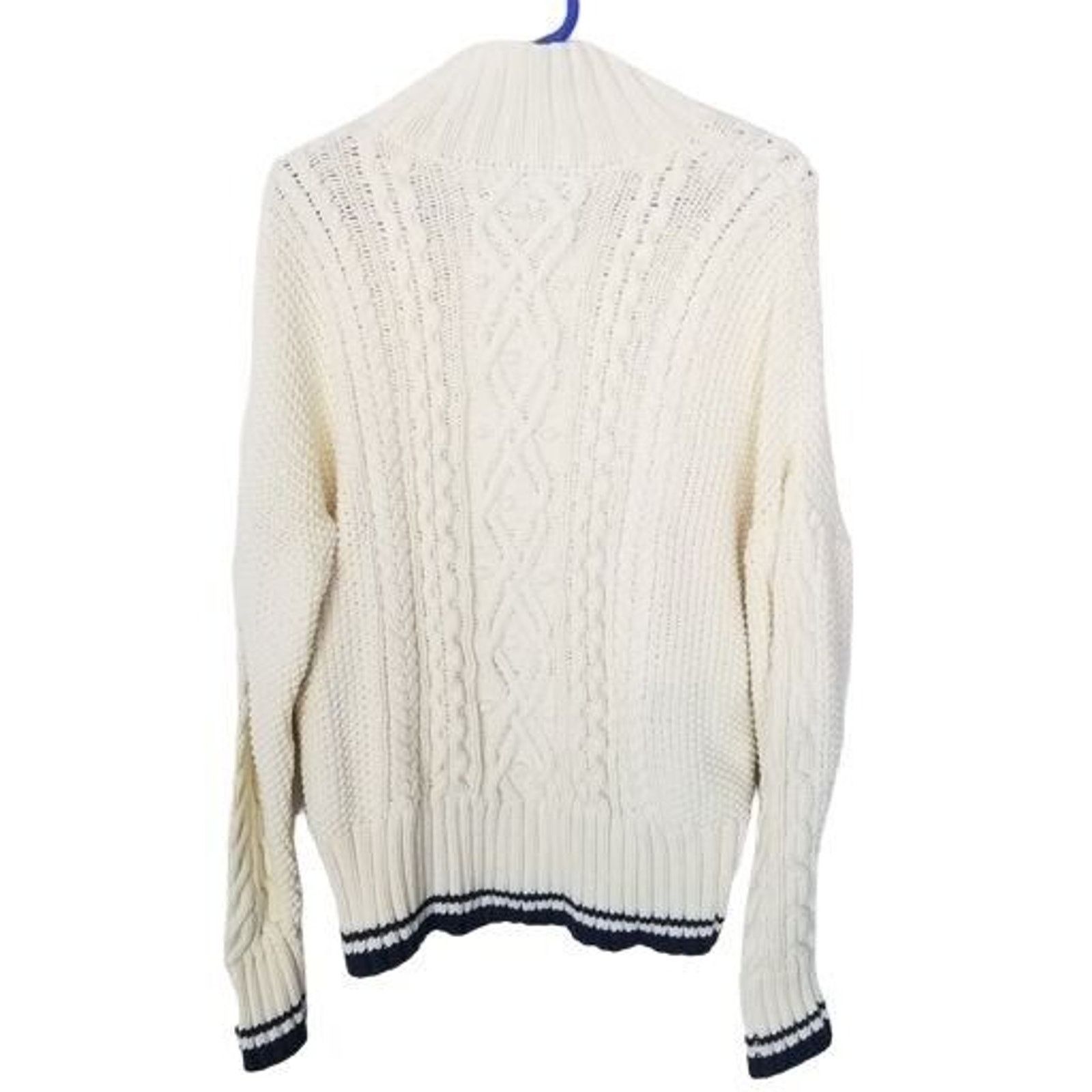 Vineyard Vines Vineyard Vines Womens Fisherman Sweater Chunky Cable Knit L Size L / US 10 / IT 46 - 8 Thumbnail