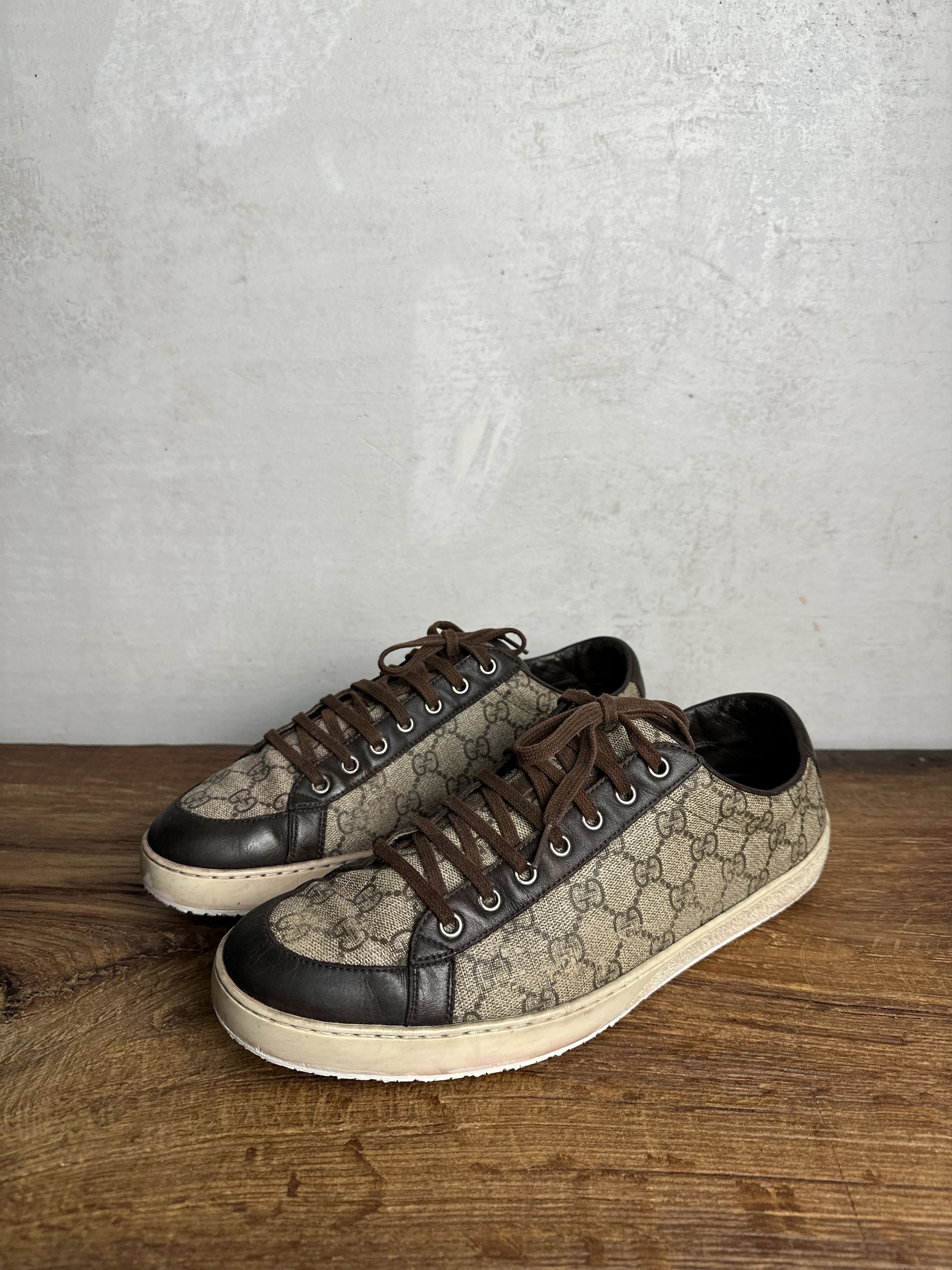 Gucci Gucci GG Logo Supreme Leather Sneakers Size US 11 / EU 44 - 2 Thumbnail