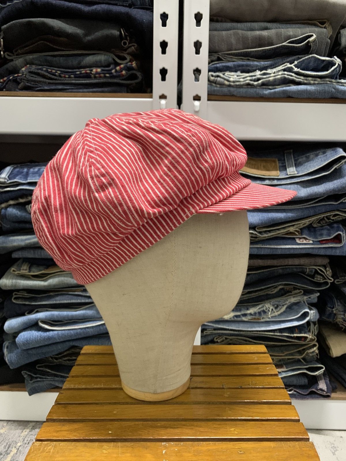 If Six Was Nine Japanese Brand Retro Hickory Striped Newboys Hat Size ONE SIZE - 4 Thumbnail