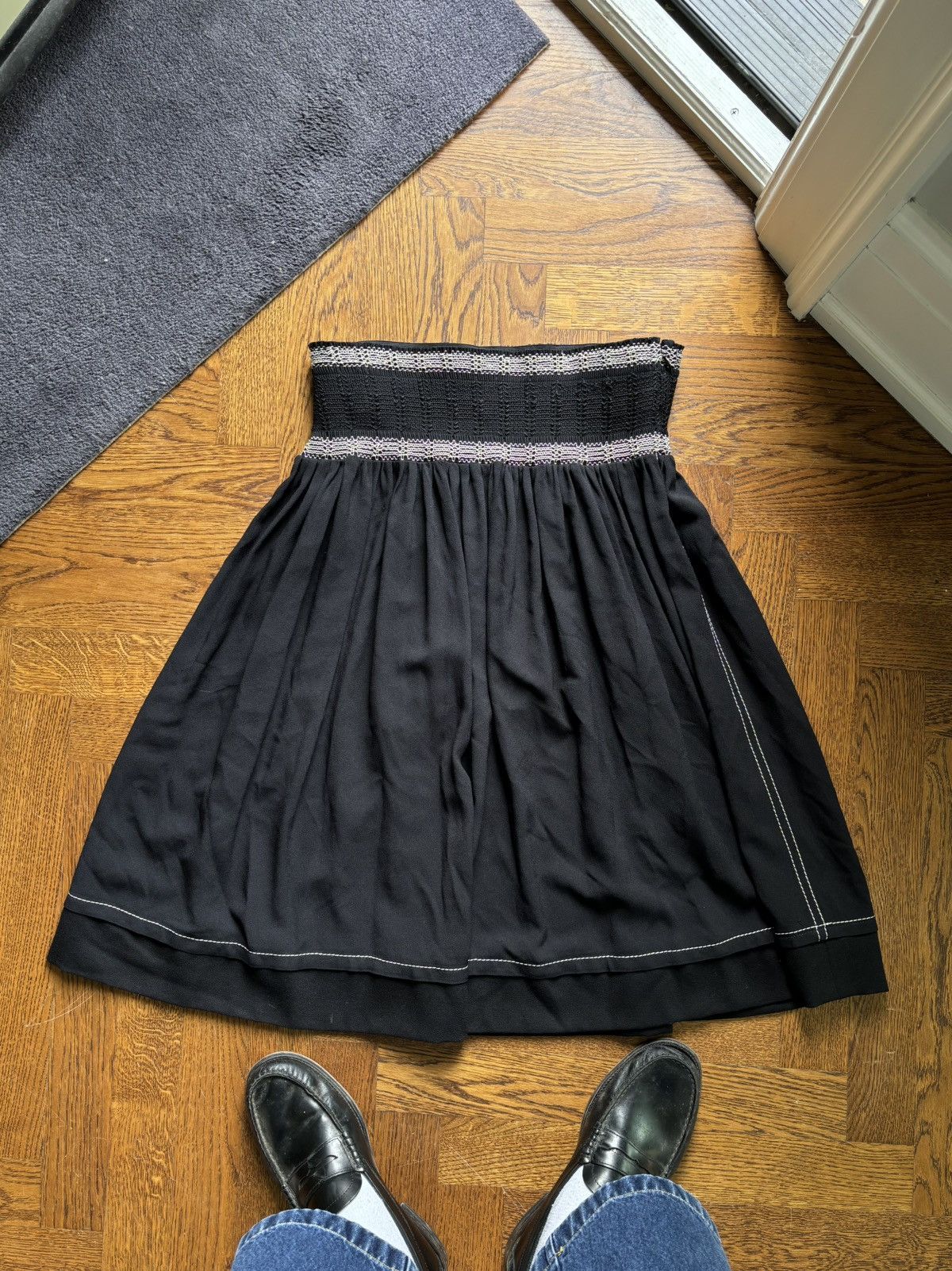 Prada S/S 2014 Prada Skirt Elastic Acetate Maxi Skirt Contrast 48 Size 34" / US 12 / IT 48 - 10 Thumbnail