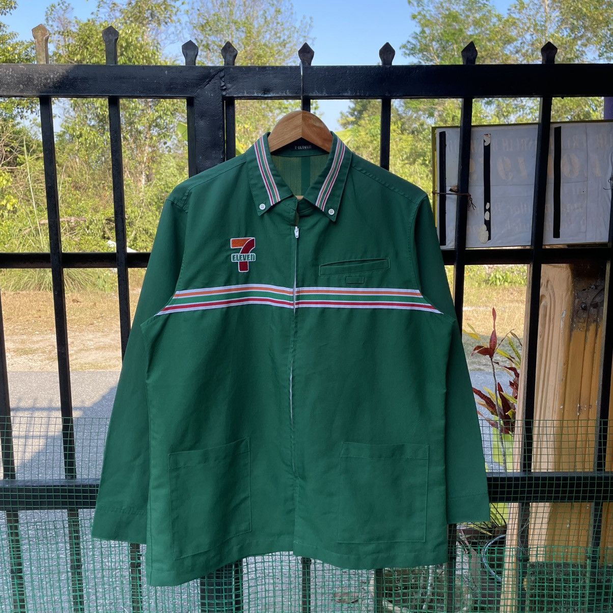 Japanese Brand 🔥🇯🇵Seven Eleven Big Logo Full Zipper Uniform Work Shirts Size US M / EU 48-50 / 2 - 3 Thumbnail