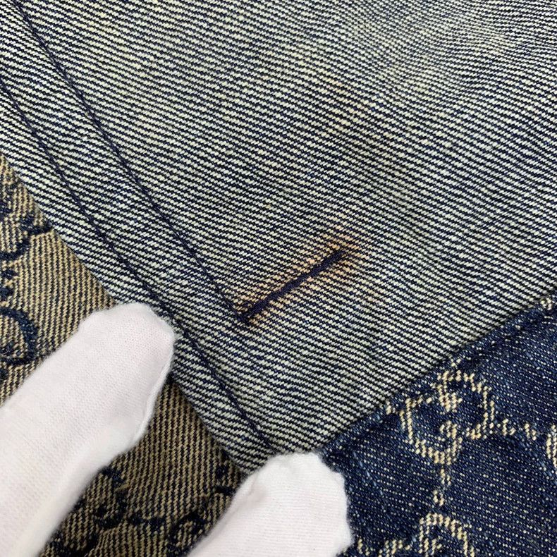 Gucci Gucci Dark blue logo jacquad full printed cotton lapel sin Size US S / EU 44-46 / 1 - 9 Thumbnail
