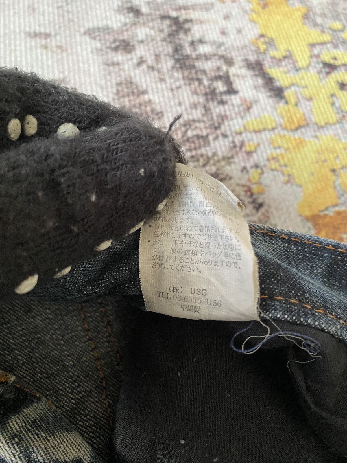 Japanese Brand Black Baccara Honey Comb Claws Mark Distressed Flare Denim Size US 30 / EU 46 - 20 Thumbnail