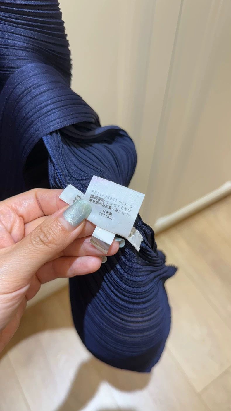 Issey Miyake Issey Miyake size:3 Navy blue pleated vest Size XS / US 0-2 / IT 36-38 - 3 Thumbnail