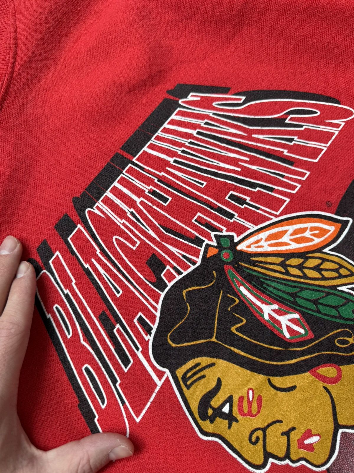 NHL × Vintage Vintage Chicago Blackhawks sweatshirt Size US XL / EU 56 / 4 - 5 Thumbnail