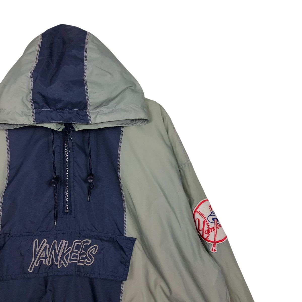 New York Yankees 🔥VINTAGE LIGHT JACKET ANORAK PULL OVER STARTER NY YANKEES Size US L / EU 52-54 / 3 - 8 Thumbnail