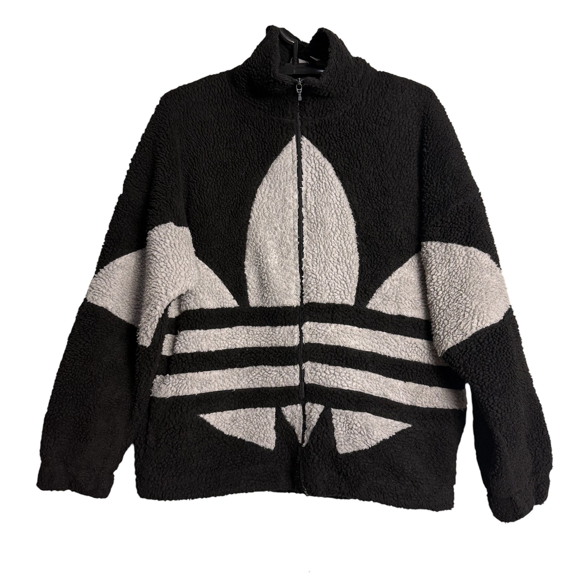 Adidas 🔥RARE🔥Vintage Adidas Trefoil Spell Out Sherpa Jacket Size US XS / EU 42 / 0 - 1 Thumbnail