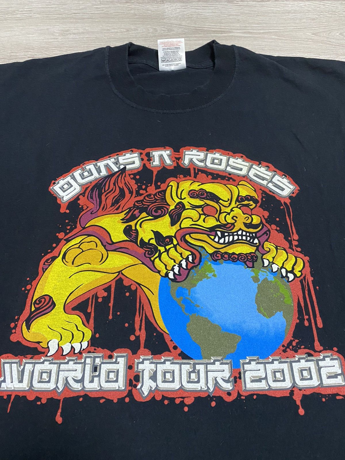 Guns N' Roses Vintage Guns n Roses world tour 2002 China dragon size XL Size US XL / EU 56 / 4 - 3 Thumbnail