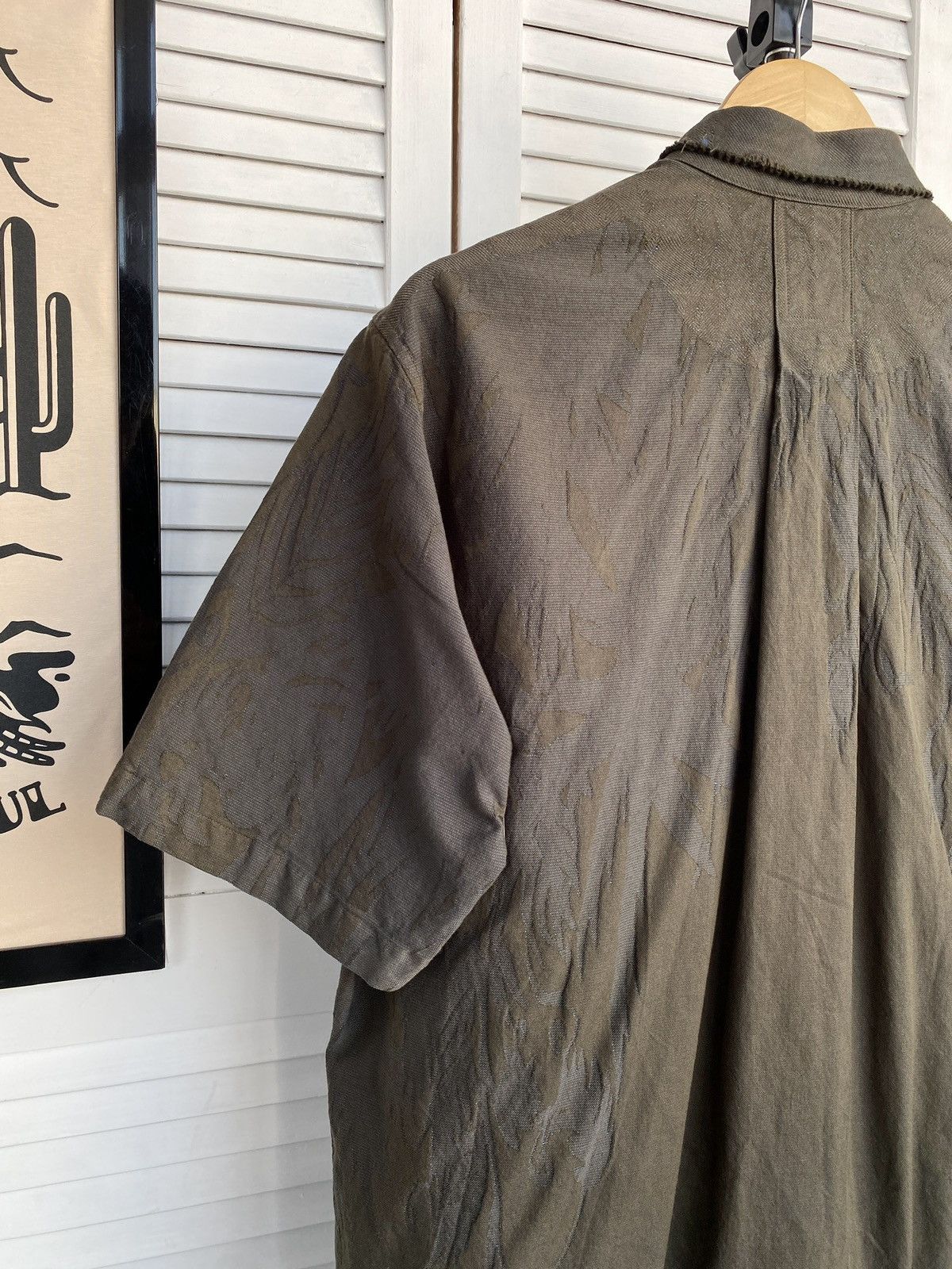 Issey Miyake × Japanese Brand × Vintage ISSEY MIYAKE A-POC "Shadow Stitch" Raw Edge Textured Shirt Size US M / EU 48-50 / 2 - 19 Thumbnail