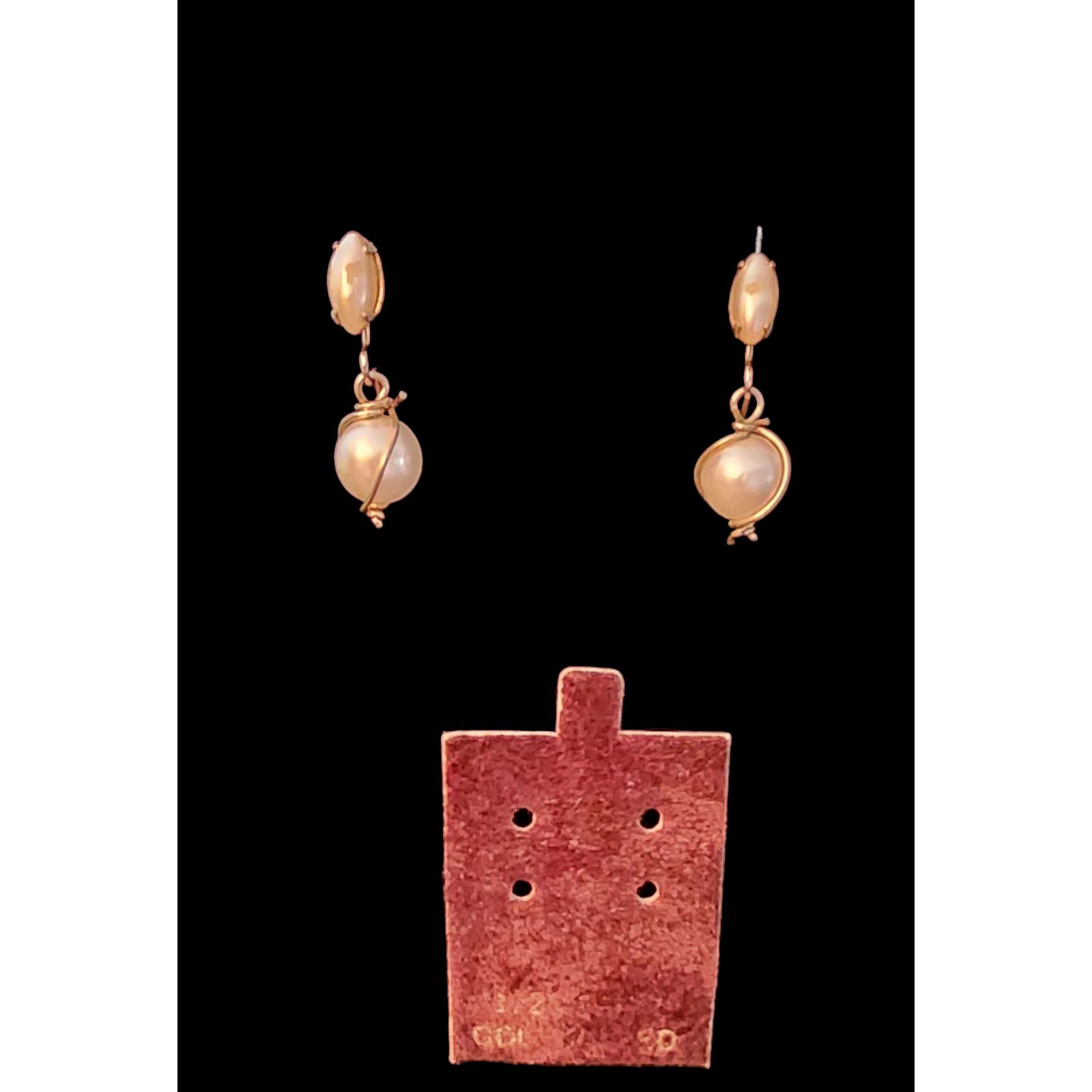 Other 12kt gold filled pearlescent beaded pierced earrings Size ONE SIZE - 2 Thumbnail