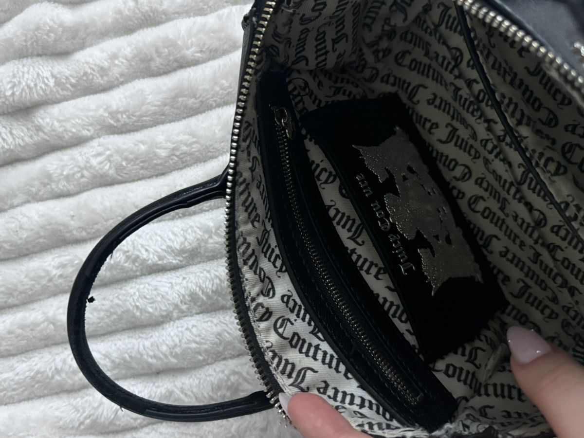 Juicy Couture Juicy Couture Black Faux Leather Barrel Bag Silver Studded Size ONE SIZE - 12 Thumbnail