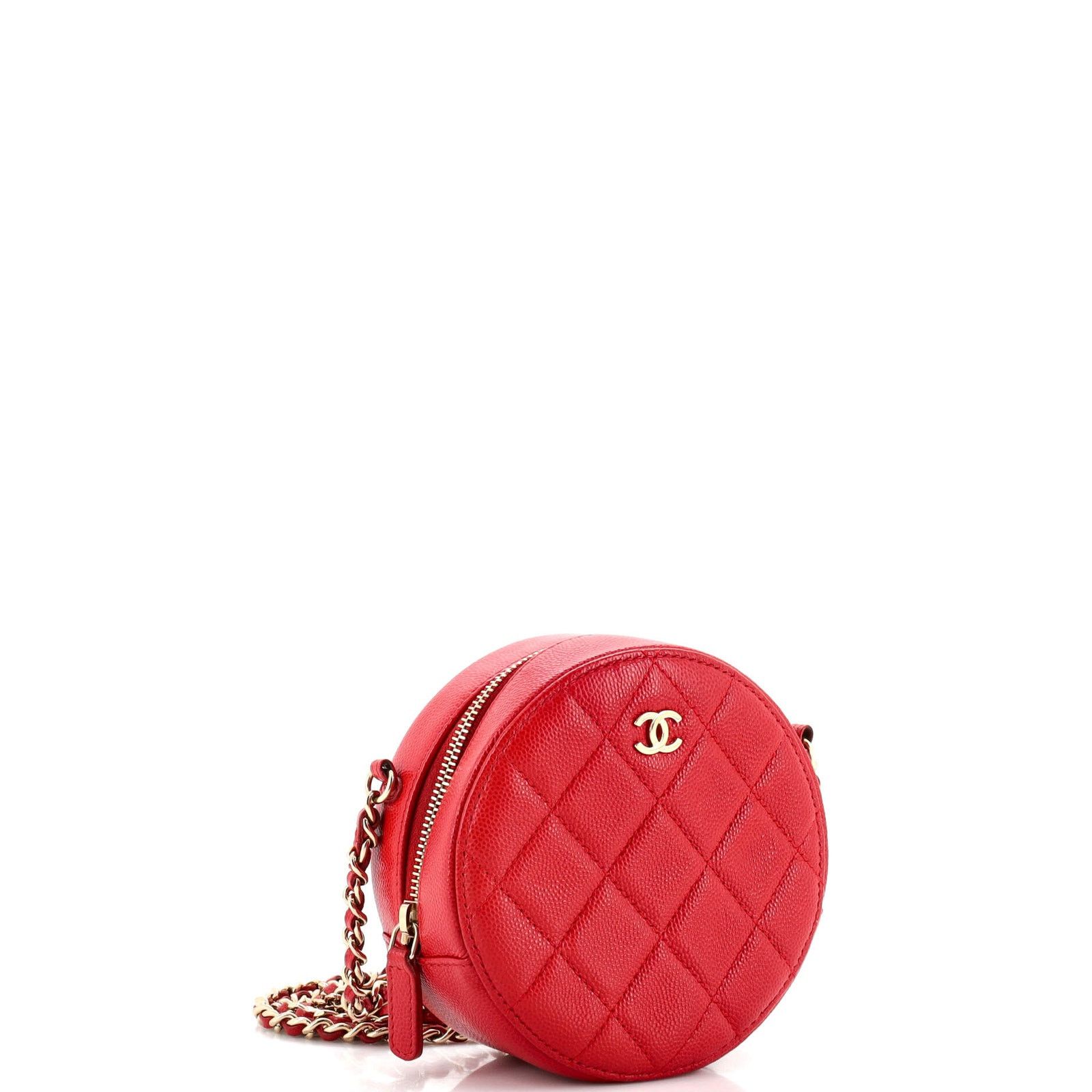 Chanel Round Clutch with Chain Quilted Caviar Mini Size ONE SIZE - 3 Thumbnail